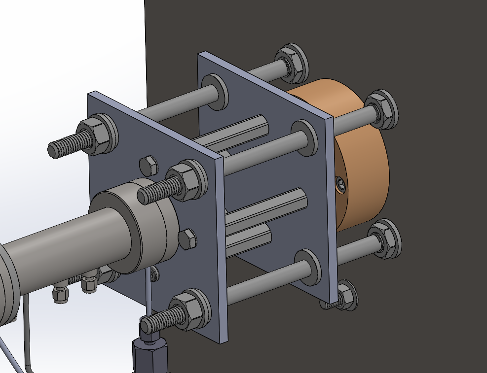 Test stand engine mount detail
